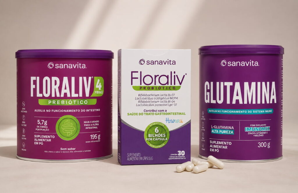 Suplementos sanavita para suporte a saúde intestinal no uso de glp-1.